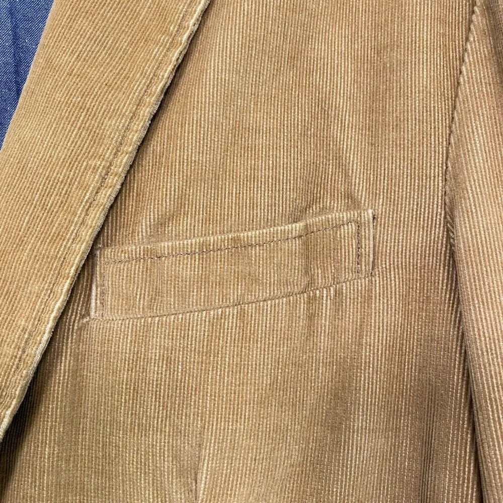 J. Crew Mens Ludlow Jacket XL Tan Corduroy Two Button Blazer Blazer